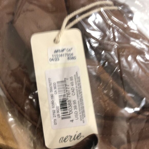 Smoothez by Aerie Bra Balconette Sheer Mesh Unlined Underwire Brown 36DD - Picture 3 of 4